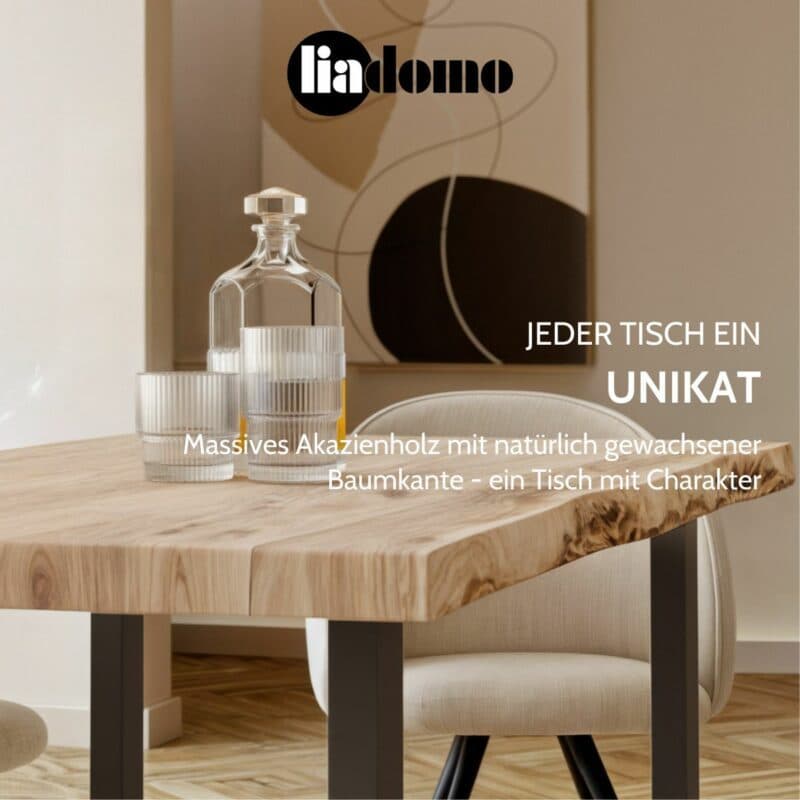 Liadomo Stockholm Baumkantentisch USP jeder Tisch ein Unikat