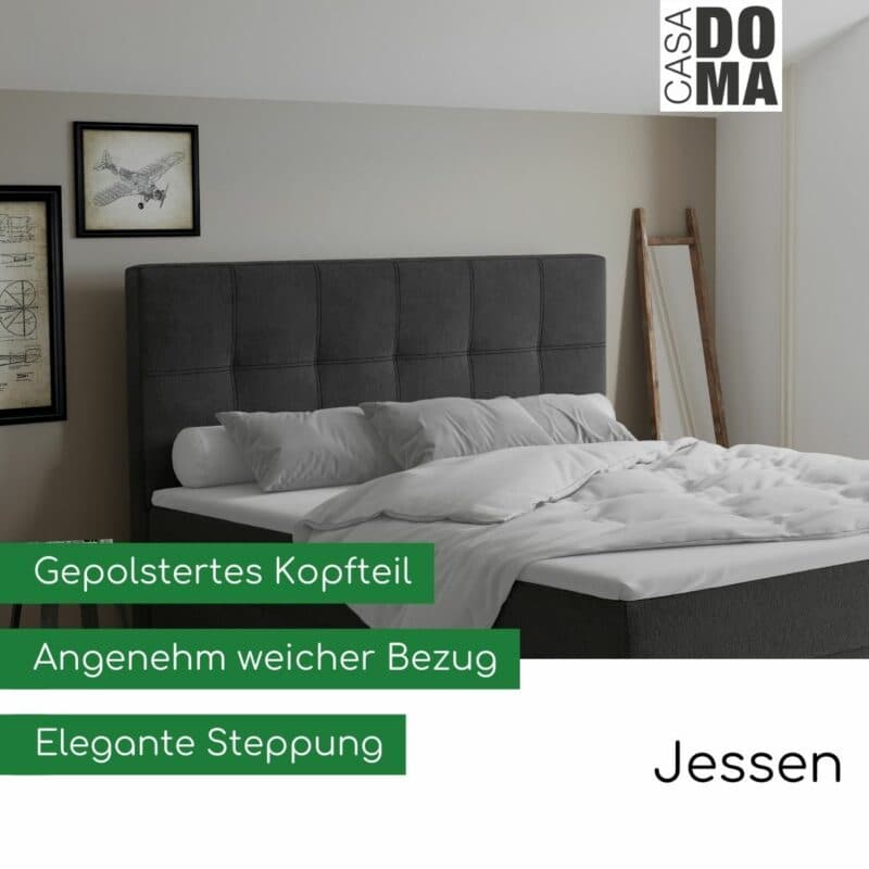 Casa Doma Jessen Boxspringbett USP gepolstertes Kopfteil